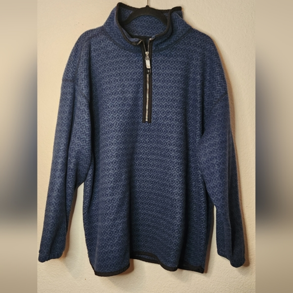 Bugle‎ Boy 1/4 Zip Blue Fleece Pullover, Size XL
